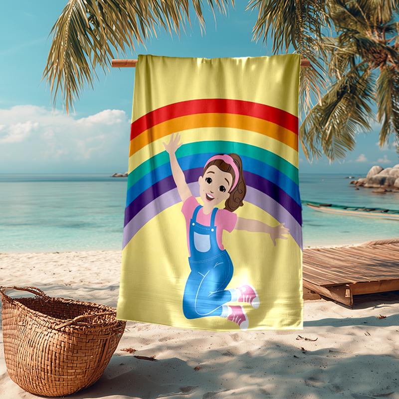 Ultra-Soft Beach Towel with Ms. Rachel Theme,Ideal for Pool - Camping, Diving - Perfect Travel Essential, Vibrant Beach Towel.