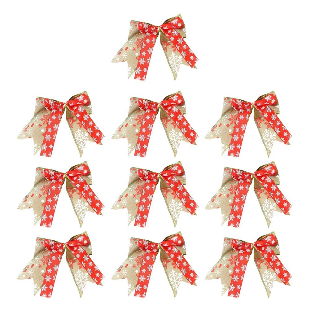 Burlap Butterfly Bows Christmas Decoration Bows Holiday Tree Pendants