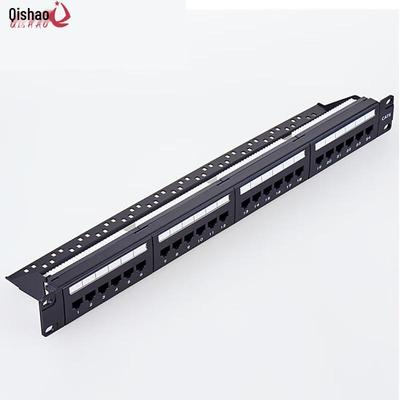 Qishao 1U 24-портовая патч-панель для 19-дюймовой стойки Cat5e