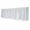 White Sheer Tulle Half Curtain With Fluffy Pom-Pom Trim Kitchen Window Door Cabinet Decor Rod Pocket Hook-and-Loop Options
