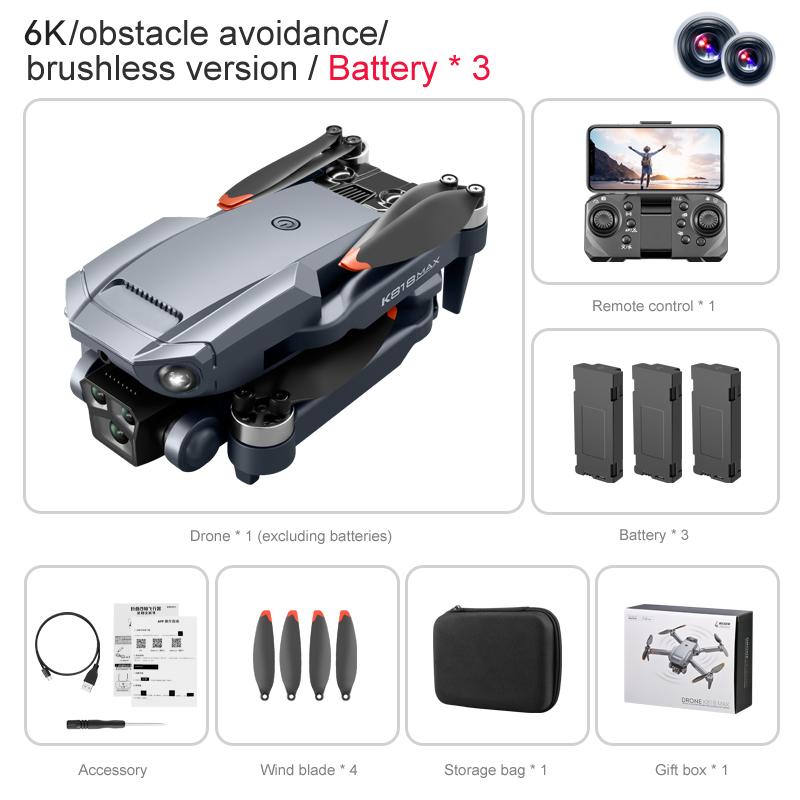 2026 K818 Max Дрон 8K 5 Камер Аэросъемка HD Камера Профессиональный Бесколлекторный Двигатель 360° Предотвращение Препятствий Складной 5G WIFI Квадрокоптер RC БПЛА
