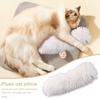 Плюшевая подушка для кошек, устойчивая к укусам, мягкая длинная подушка для домашних животных со звуковой бумагой, эмоционально успокаивающая
