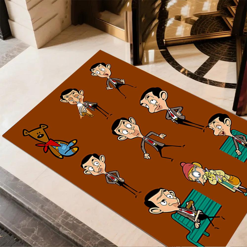 Mr. Bean Adventures Floor Rug Office Rug Design for Kitchen Bedrooms Study room Playrooms Antislip Carpet Office home decor Perfect Gift for Women/Men