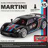 1/18 Porsche 918 Martini Окрашенный Лимитированная Серия Сплав Литой Модель Автомобиля Коллекция Хобби Украшений Звук и Свет Серия Подарок