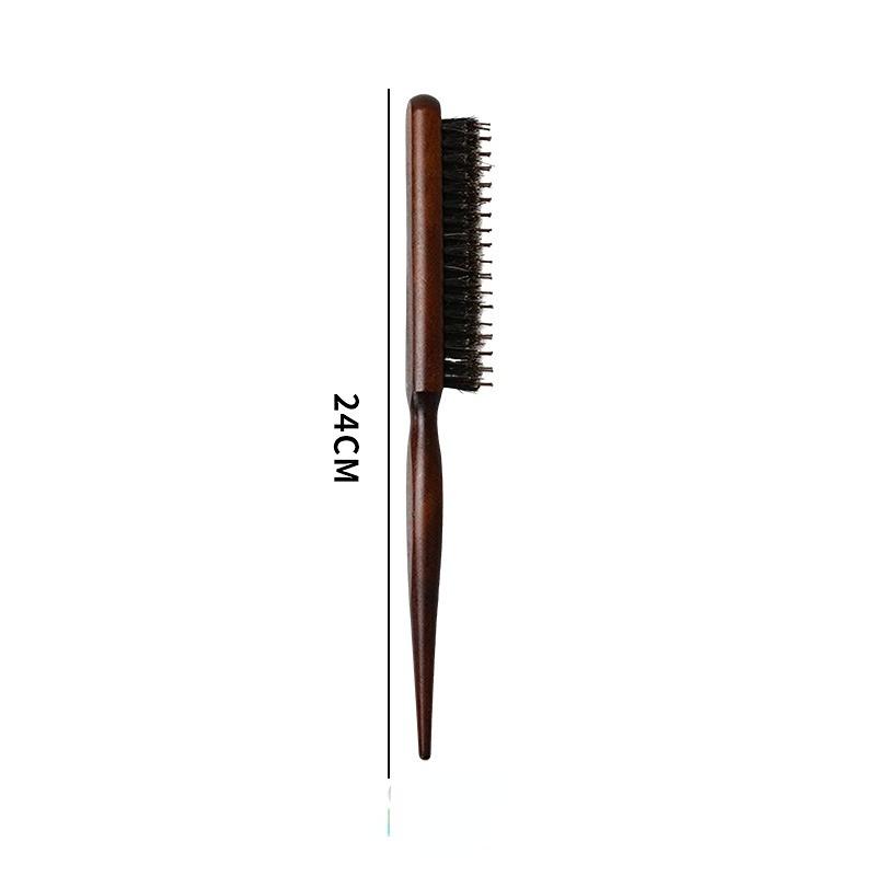 Professional Salon Teasing Back Hair Brushes Boar Bristle Wood Slim Line Comb Hairbrush Extension Hairdressing Styling Tools DIY