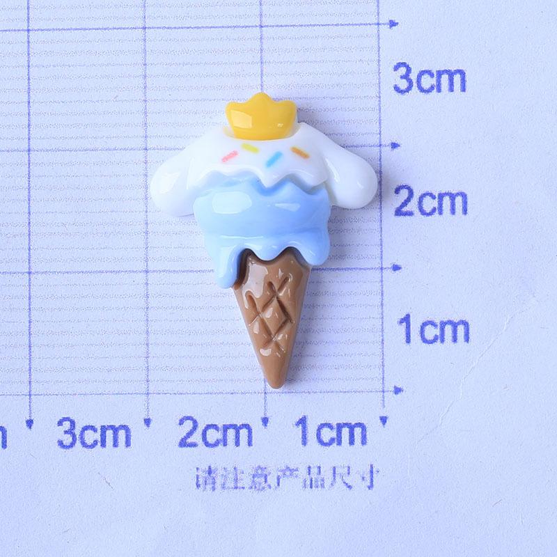 10 Pcs New Cute Bright Surface Cartoon Animal Ice Cream Resin Scrapbook Diy Jewelry Wedding Hairpin Accessories A84