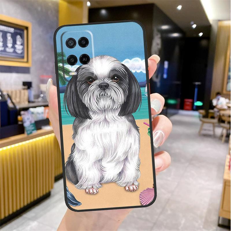 Мультяшный чехол для собаки Ши-тцу для Oppo A98 A18 A38 A58 A78 A60 A80 A40 A96 A76 A16 A94 A74 A54 A15 A17 A57 A77 A5 Pro