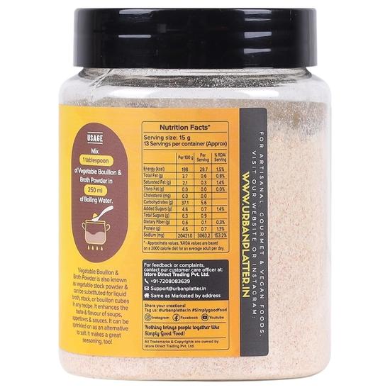 Urban Platter Овощной бульон и порошок для бульона, 200 г [ Удобство в любое время | Быстро готовится | Яркие вкусы | Идеальная приправа и специи]