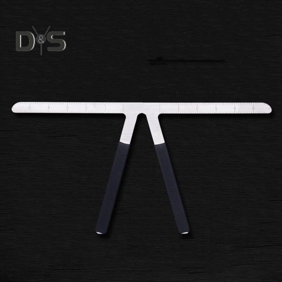 Измерительная линейка для бровей из нержавеющей стали, штангенциркуль золотого сечения для бровей, 3-точечная измерительная линейка, направляющая для микроблейдинга бровей, измерительный инструмент