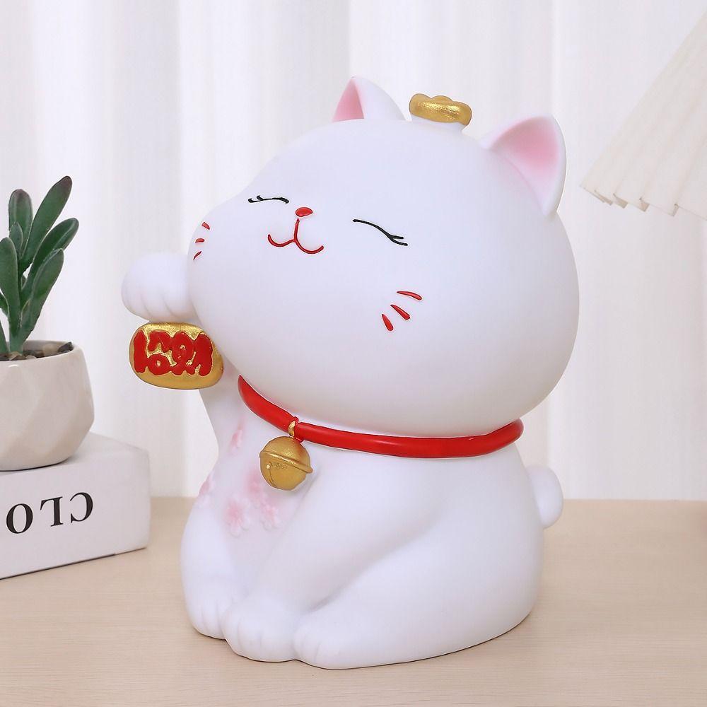 Cute Cat Piggy Bank Anti-fall Animal Saving Pot Funny Lucky Cat Ornament  Kids Toy