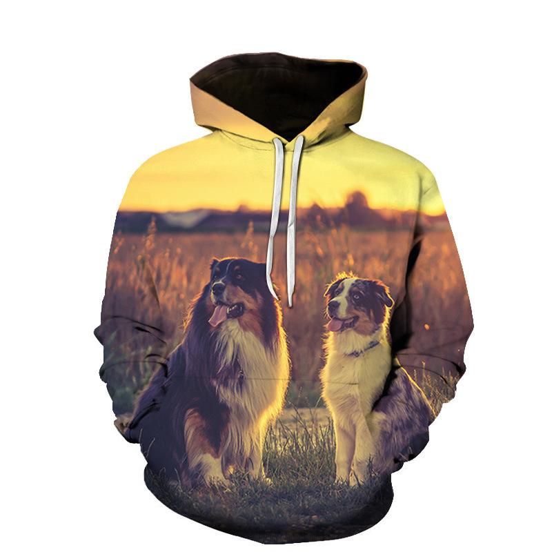 German Shepherd Dog Men 3D Print Fashion Popular Sweatshirt Spring Autumn Men's And Women's Pullover Street Harajuku Hoodies