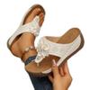 E New Large-size Women's Shoes Spring and Summer Slope Heels Open-toed Slippers Women's Sandals