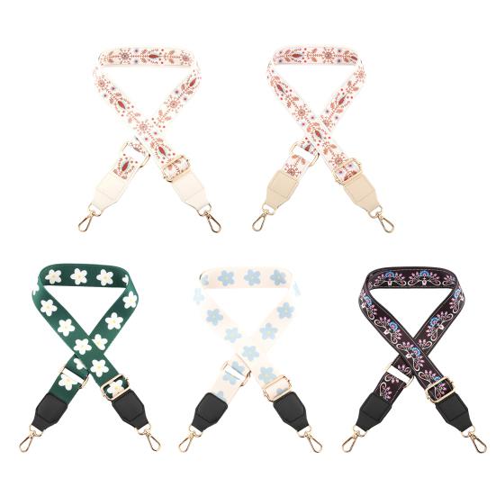 Colorful Nylon Bag Strap Adjustable Bag Strap Replacement Printed Strap with Buckles