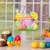 Easter Door Sign Happy Easter Door Welcome Sign Front Door Hanging Decoration with Rope for Wall Home Indoor Outdoor Spring Decor