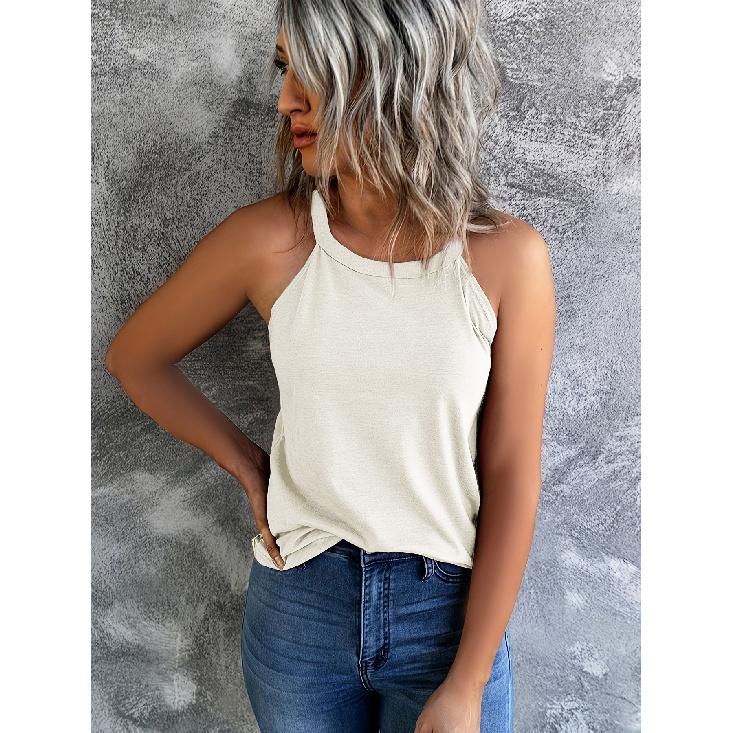 Новый летний повседневный темпераментный облегающий сексуальный жилет футболка без рукавов подтяжки универсальный топ без бретелек для женщин