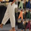 Women's Fashion Casual Solid Color Print Pants & Capris