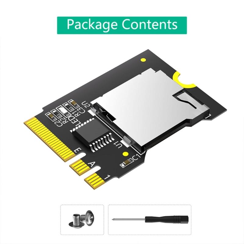 M.2 NGFF Key A+E to T-Flash Card Reader T-Flash Card M.2 NGFF key A+E (2230) 22x30mm