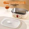 1500ML Meal Container Clear Lid Food Storage Container Stainless Steel Lunch Box  Daily Meal Prep