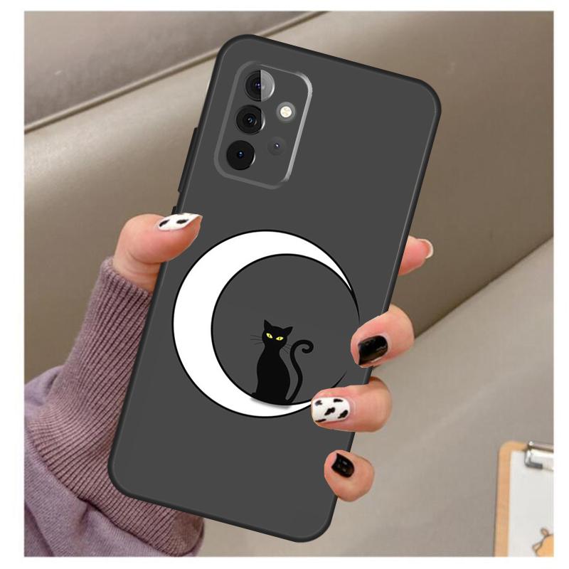 Чехол-Кот-Ведьмы-Луна Для Samsung Galaxy A34 A54 A14 A06 A16 A26 A36 A56 A12 A32 A52 A13 A33 A53 A15 A35 A55
