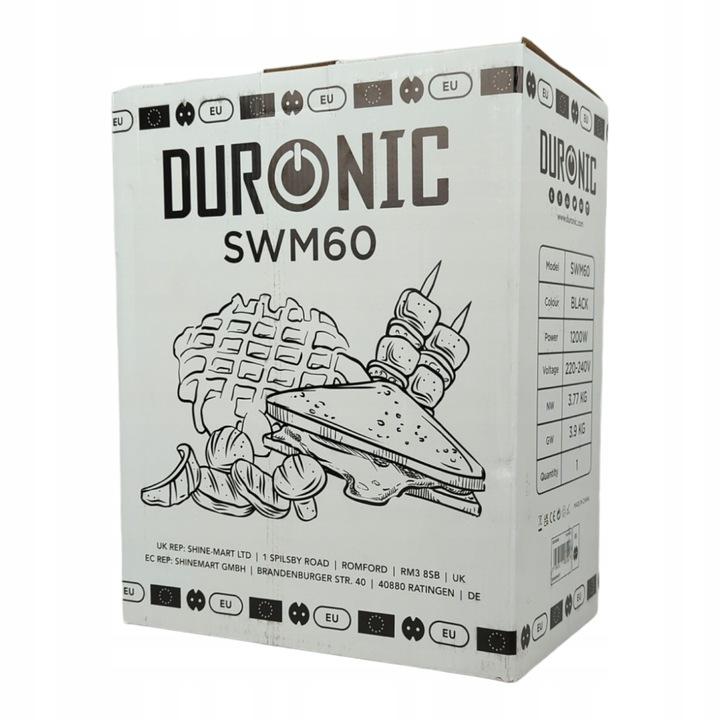 Opiekacz Grill Toster Gofrownica Multifunkcyjny Duronic Swm60 1200W - 3W1!