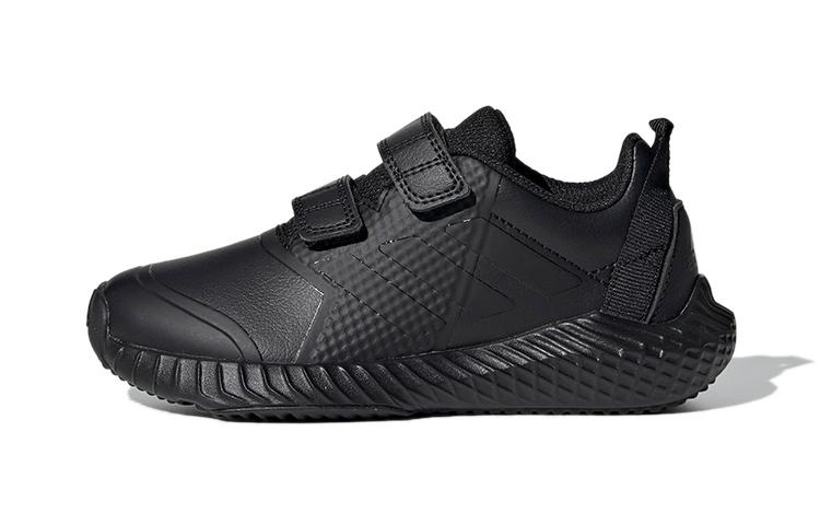 adidas Спортивные износостойкие низкие детские беговые кроссовки Черные Детские G27203
