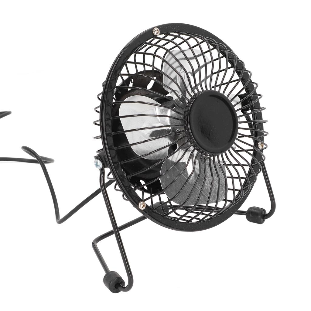 USB Small Desk Fan 360 Degrees Rotation Super Sound Off Mini Fan Portable One Key Switch USB Desk Fan with