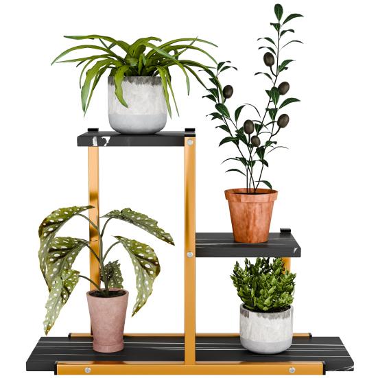 Подставка для растений комнатная многоярусная подставка для комнатных растений, многоуровневая угловая подставка для цветов для гостиной, многослойная полка для растений из кованого железа