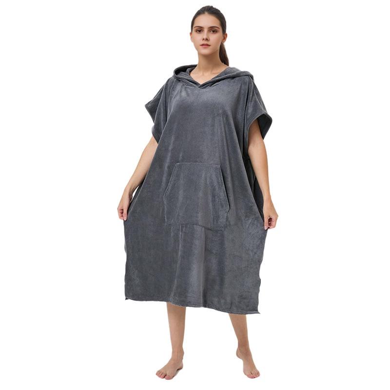 Многофункциональное быстросохнущее пончо-халат: Впитывающее полотенце для йоги, бега, серфинга и спорта