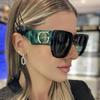 New Large Frame Square Sunglasses - European & American High-end Women's Fashion Acetate Glasses