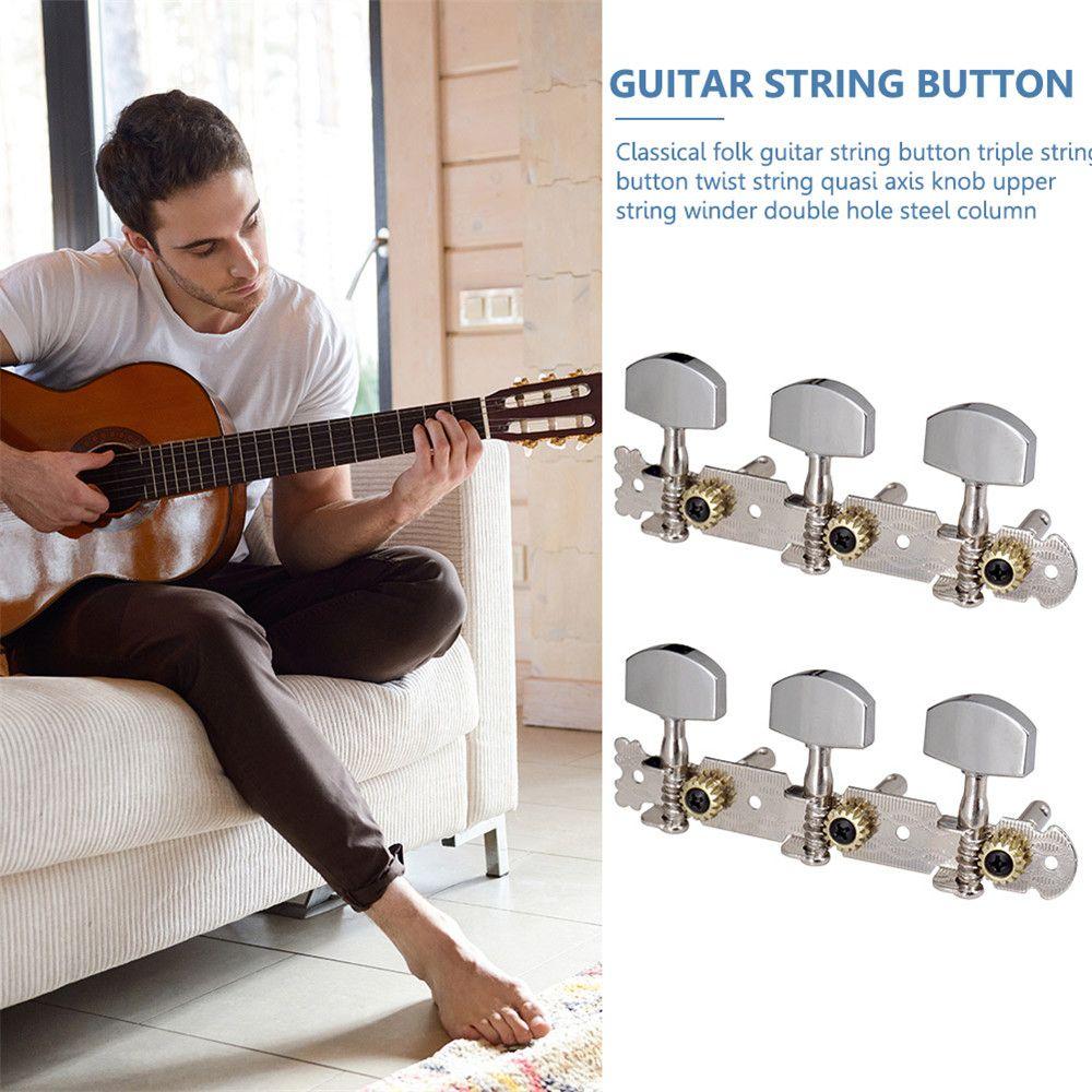 Sealed String Knob Bass Guitar Tuning Pegs Folk Guitar Accessories Machine Heads Tuners L R Triplet