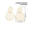 Ingemark Simple Geometric Round Drop Earrings for Women 2026 New Trend Elegant Pendant Earrings Aesthetic Wedding Bridal Jewelry