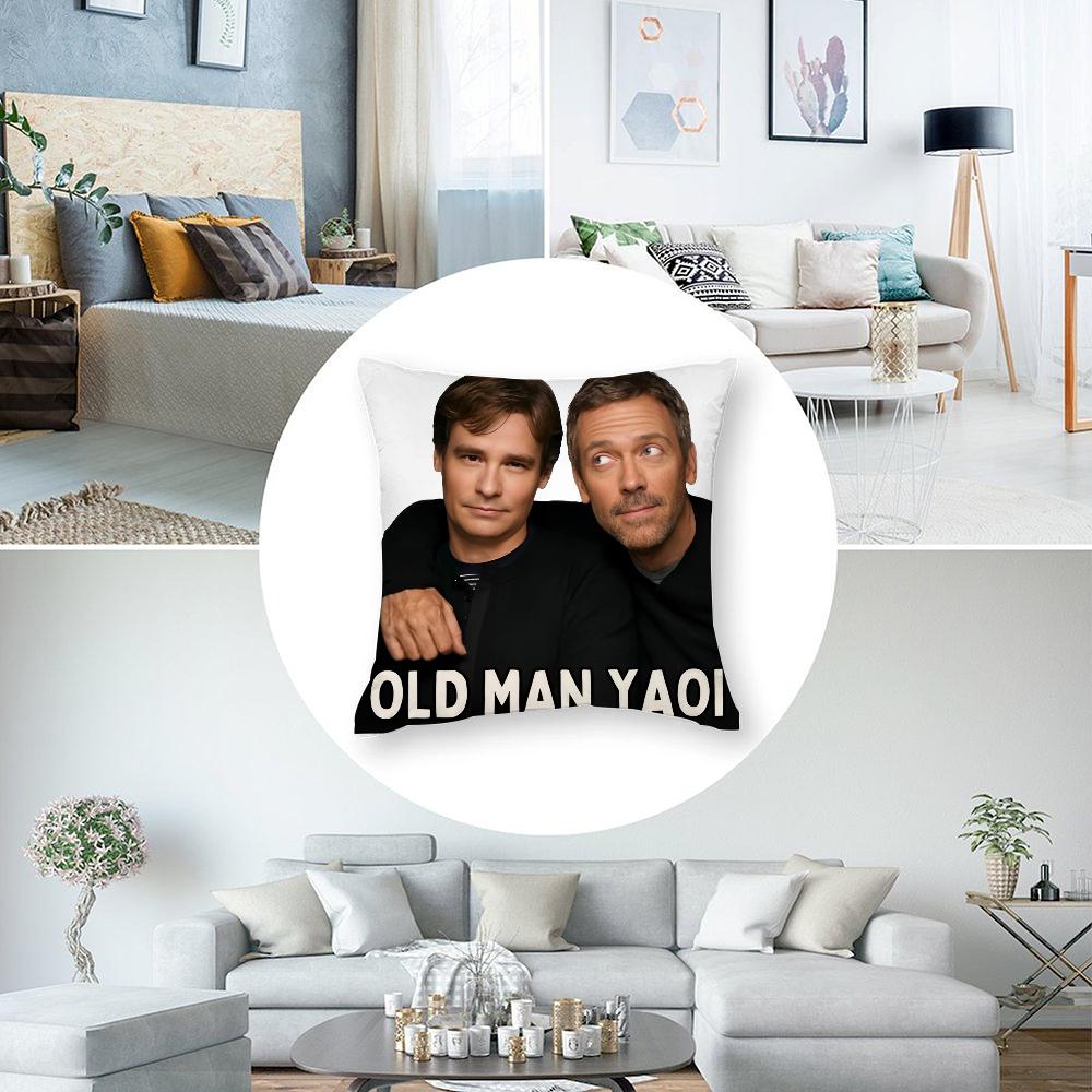 Наволочка для подушки House James Wilson Old Man Yaoi, 3D-печать, полиэфирное волокно, 45*45 см, для домашнего дивана, декоративная, подарок