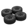 Goolsky 4x AUSTAR 100mm 1.9 Inch Rim Rubber Tire Wheels for 1/10 RC Cars: Traxxas HSP Redcat RC4WD, Tamiya Axial SCX10 D90 HPI RC Rock Crawler