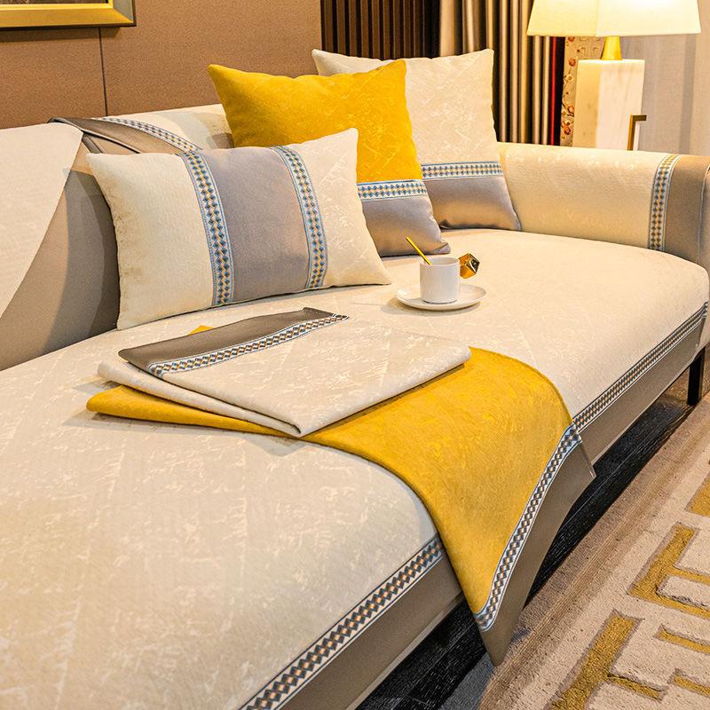 Light Luxury Sofa Cushion Modern High-End Luxury Seat Cushion New Sofa Seat Cushion Cover Cloth Towel Universal In All Seasons