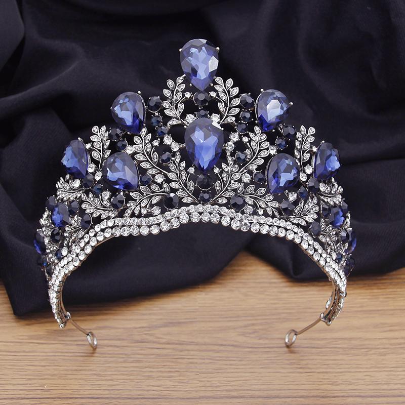 Качественный пышный головной убор в виде короны королевы, большая капля воды, хрустальная тиара, диадема, свадебные украшения для волос, аксессуары для невесты