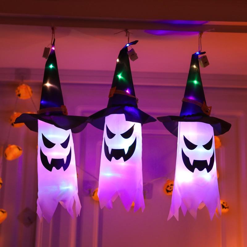 Halloween Decoration Scary Ghost Windsock Glow In The Darks Party Gifts Party Hanging Flags Day Of The Dead Dia De Muertos