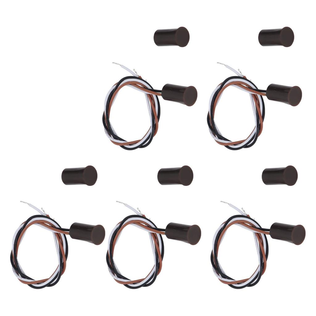 5 Sets Recessed Magnetic Switch DC100V 10W NO NC Door Sensor Window Reed Switch for Alarm System Acc