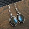 925 Sterling Silver Labradorite Gemstone Earring, Designer Earring, Women Earring, Dangle Earring, Gift For Her