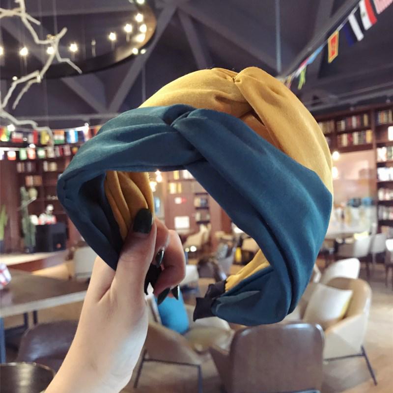 Autumn Winter Wide Korean Style Cross Knot Headband