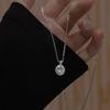 Luxury S925 Sterling Silver White Gold Diamond Pendant Necklace - Versatile & Elegant Clavicle Chain for Women