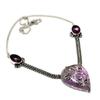 Sage Amethyst Amethyst Gemstone 925 Silver Plated Jewelry Necklace 18"