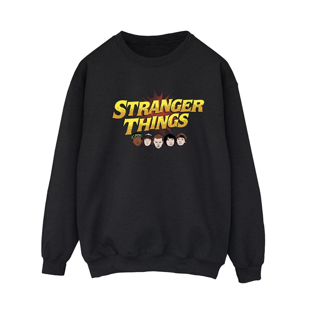 Netflix Womens/Ladies Stranger Things Comic Heads Sweatshirt