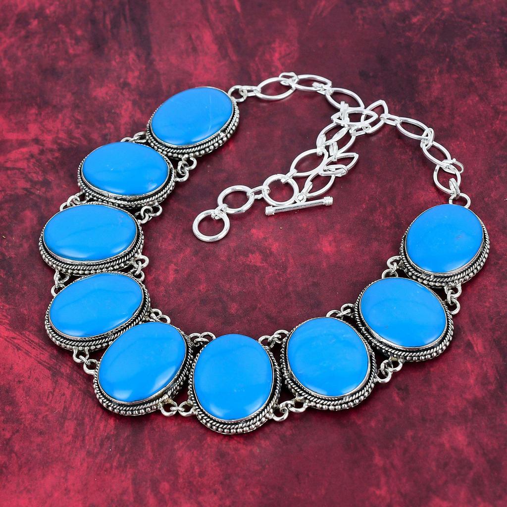 Ожерелье из драгоценных камней из бирюзы Аризоны, ожерелье из стерлингового серебра 925 пробы, регулируемая цепочка, антикварные ювелирные изделия ручной работы, подарок для матери