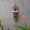 Bamboo Wind Chime Black Buddha Natural 6 Tubes