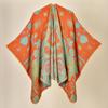 Shawl Imitation Cashmere Knitted Scarf Split Fork Oil Painting Cape Cloak Outside