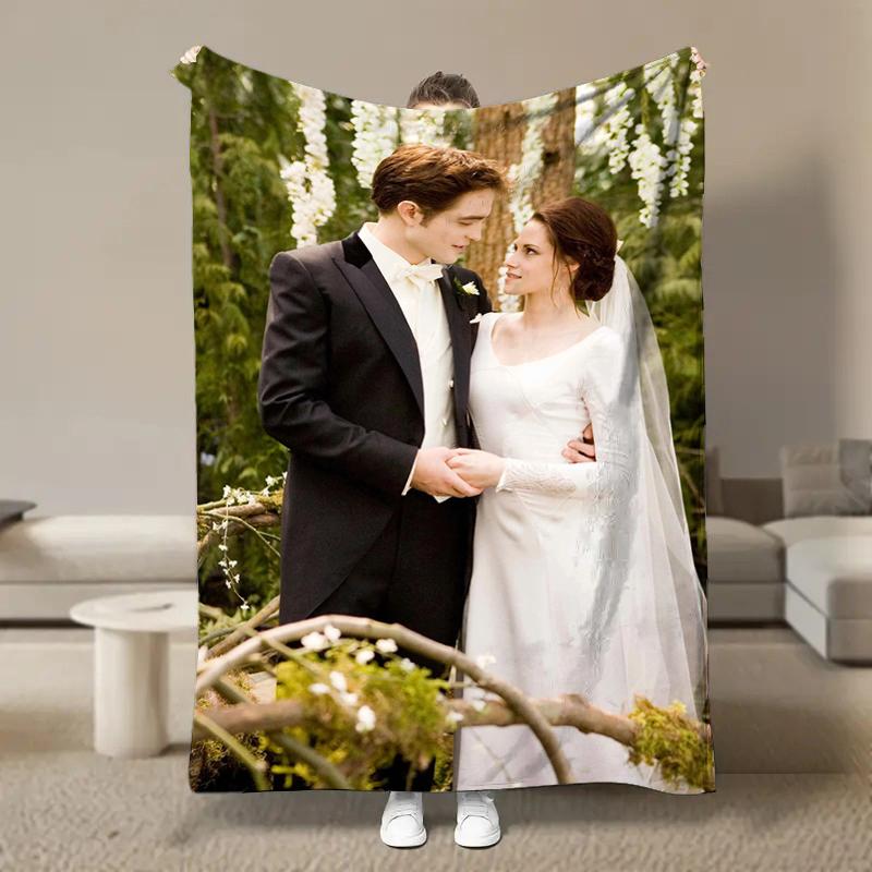 Warm Soft Classic Movie T-Twilight Print Blanket Fluffy Children and Adults Sofa Plush Bedspread Throw Blanket for Sofa Bed