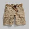 Men's Retro Cotton Work Shorts - Multi-Pocket, Loose Fit, Mid-Length, Large Sizes Available
