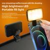 Портативный светодиодный заполняющий свет с клипсой - Маленький, с регулируемой яркостью и углом, перезаряжаемый через USB, отлично подходит для селфи и видео