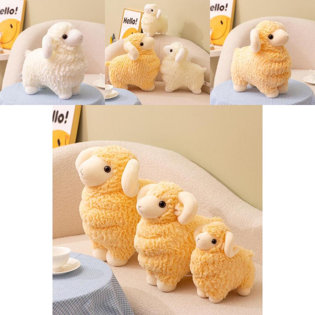 Fluffy Sheep Plush Collectible Animal Toy For Kids Bedroom Decor
