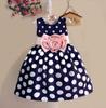 Korean Summer Baby Children Sleeveless Dot Flower Belt Girls Dress